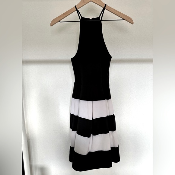 B Darlin Striped Skater Dress 👗 - Picture 3 of 6